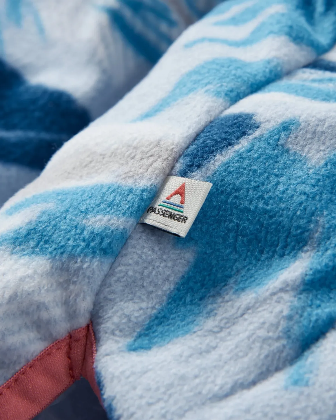 Sorrel Recycled Polar Fleece - Abstract Mountain Blue Fog