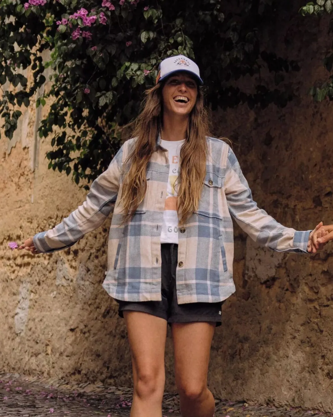 Stella Organic Cotton Long Sleeve Shirt - Provincial Blue Check