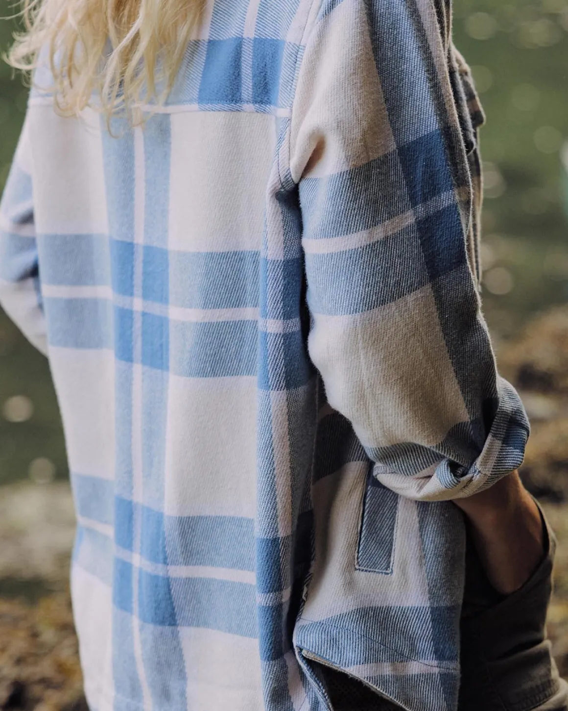 Stella Organic Cotton Long Sleeve Shirt - Provincial Blue Check