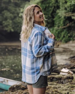 Stella Organic Cotton Long Sleeve Shirt - Provincial Blue Check