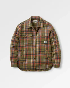 Stella Organic Cotton Long Sleeve Shirt - Khaki Green Check