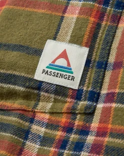 Stella Organic Cotton Long Sleeve Shirt - Khaki Green Check