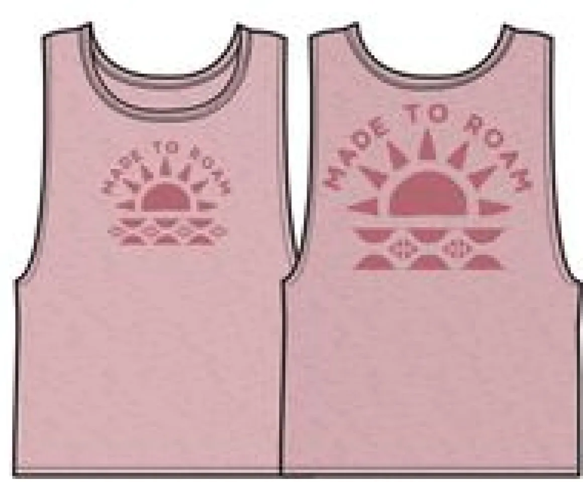 Sunburst Organic Tank Top - Soft Shell Pink