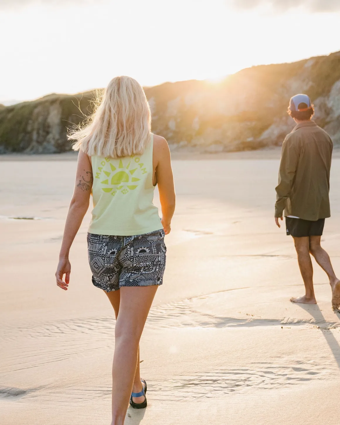 Sunburst Organic Tank Top - Soft Lime Juice