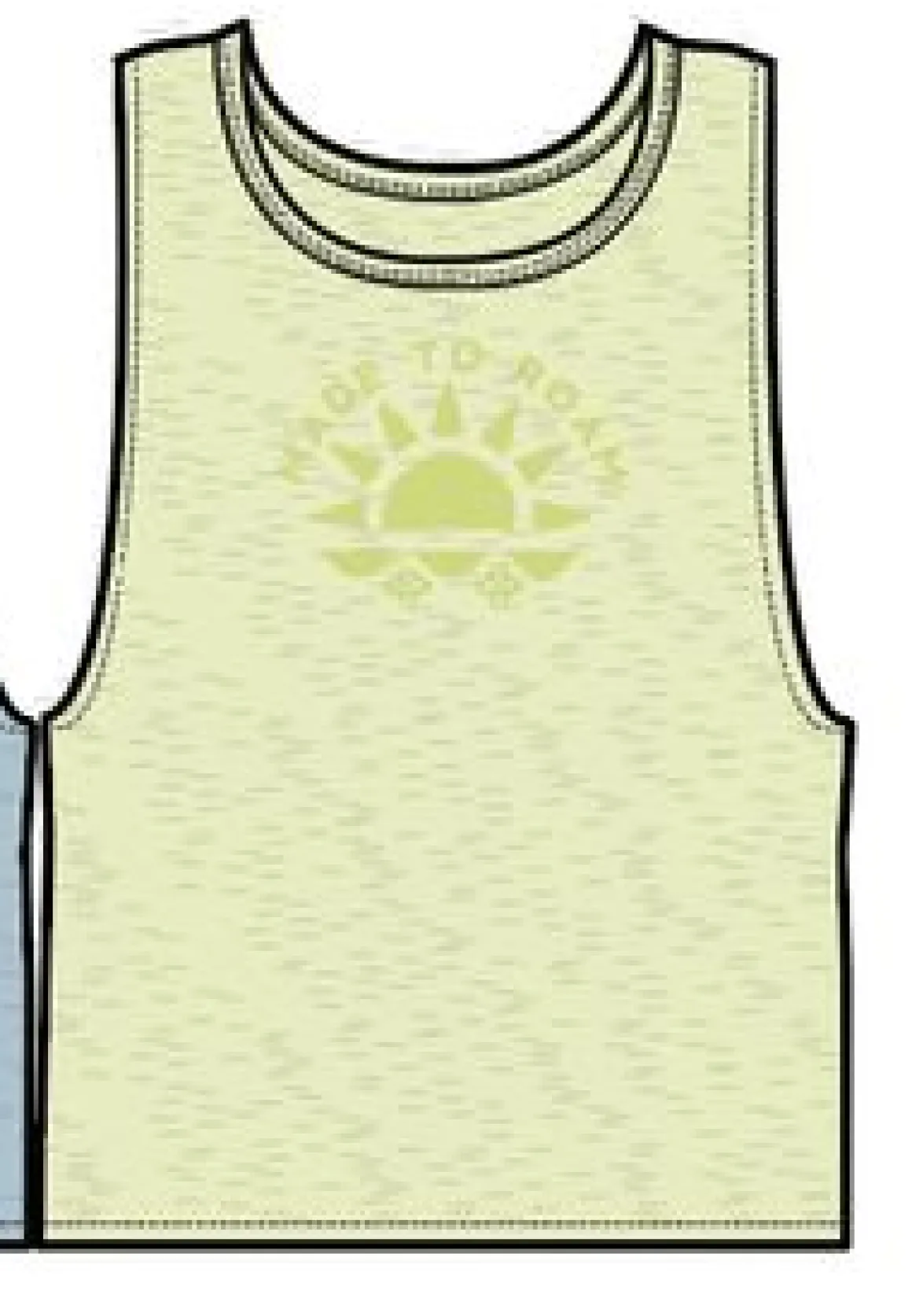 Sunburst Organic Tank Top - Soft Lime Juice