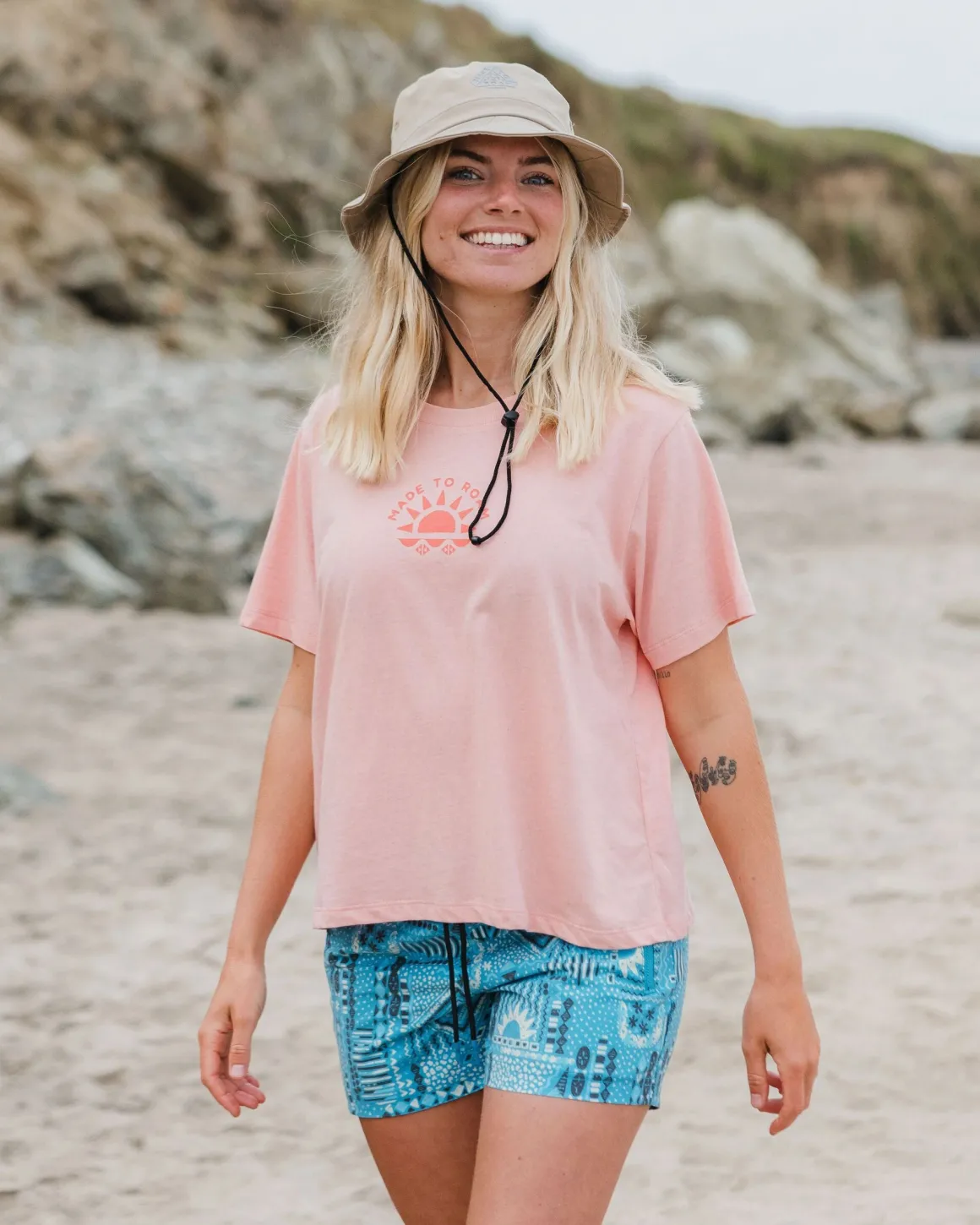 Sunburst Organic T-Shirt - Soft Shell Pink