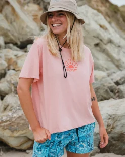 Sunburst Organic T-Shirt - Soft Shell Pink