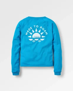 Sunburst Recycled Cotton Sweatshirt - Blue Pool