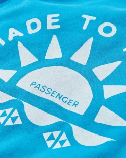 Sunburst Recycled Cotton Sweatshirt - Blue Pool