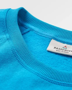 Sunburst Recycled Cotton Sweatshirt - Blue Pool