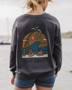 Sundaze Recycled Cotton Sweatshirt - Charcoal