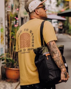 Sundown Recycled Cotton T-Shirt - Mustard Gold