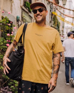 Sundown Recycled Cotton T-Shirt - Mustard Gold