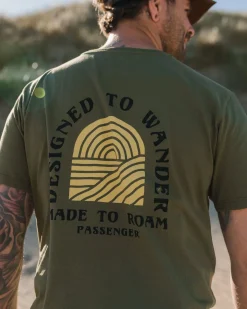 Sundown Recycled Cotton T-Shirt - Khaki Green