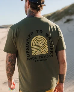 Sundown Recycled Cotton T-Shirt - Khaki Green