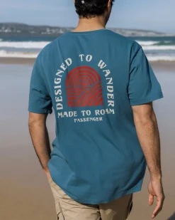 Sundown Recycled Cotton T-Shirt - Blue Steel