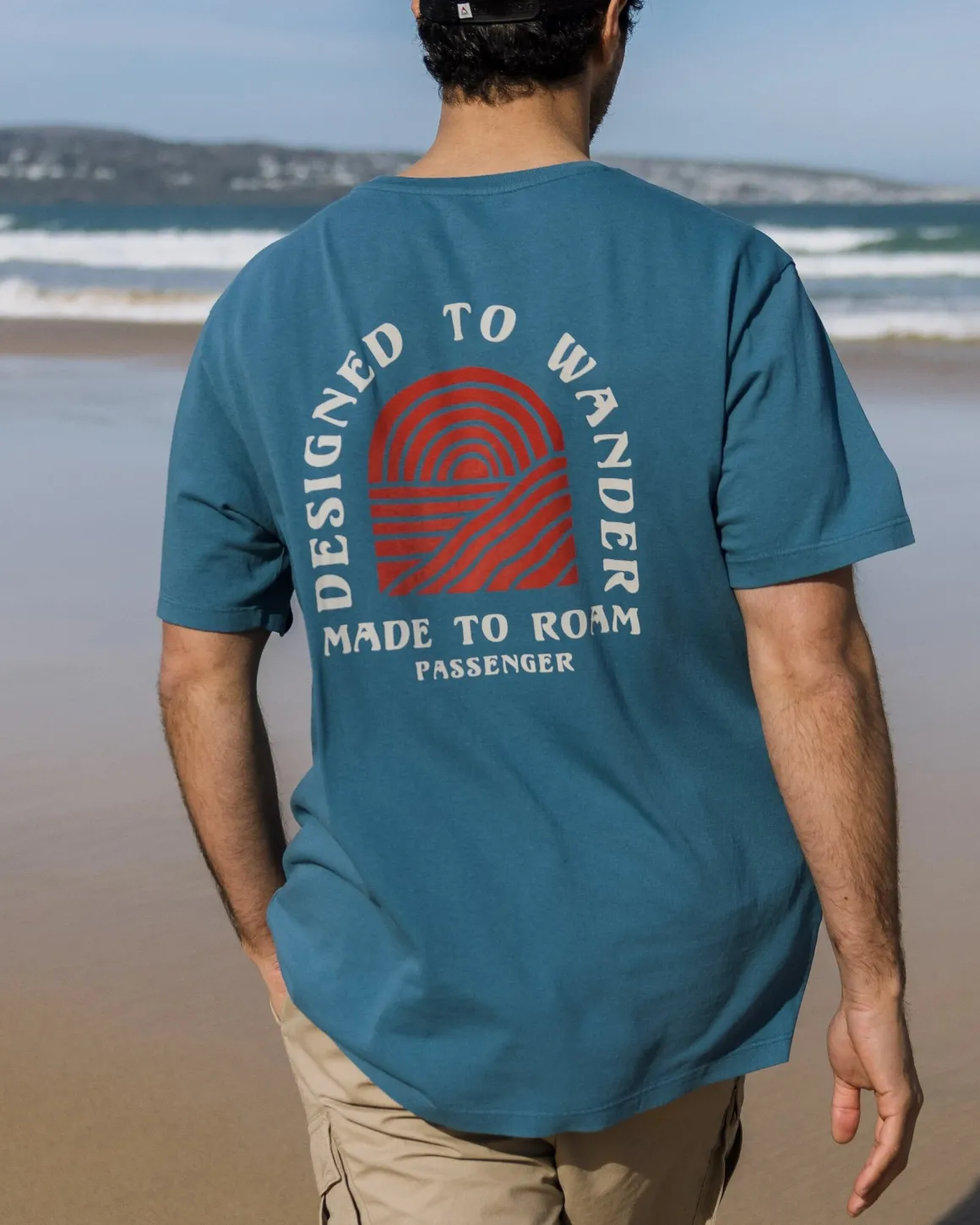 Sundown Recycled Cotton T-Shirt - Blue Steel