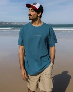 Sundown Recycled Cotton T-Shirt - Blue Steel