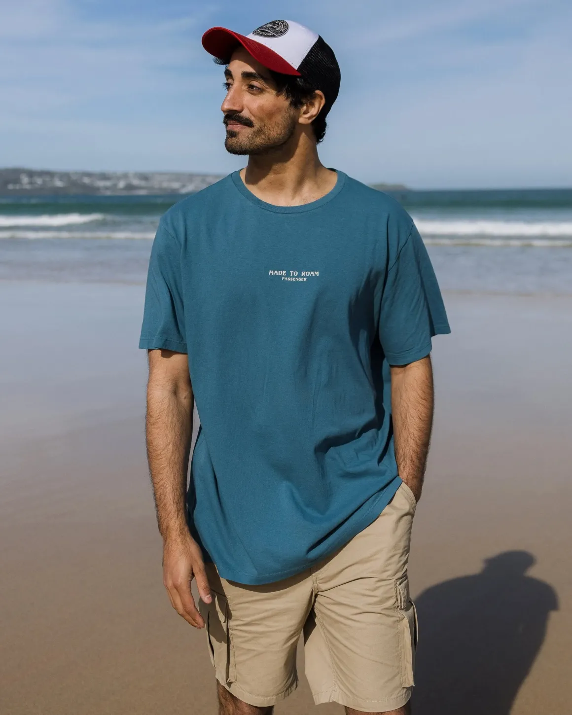 Sundown Recycled Cotton T-Shirt - Blue Steel