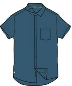 Sundowner Stretch Short Sleeve Shirt - Tidal Blue