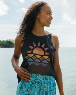 Sunray Recycled Cotton Tank Top - Black