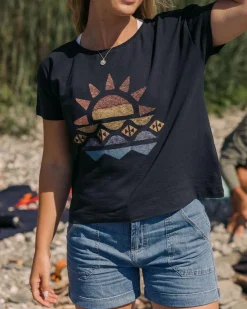 Sunray Recycled Cotton T-Shirt - Black