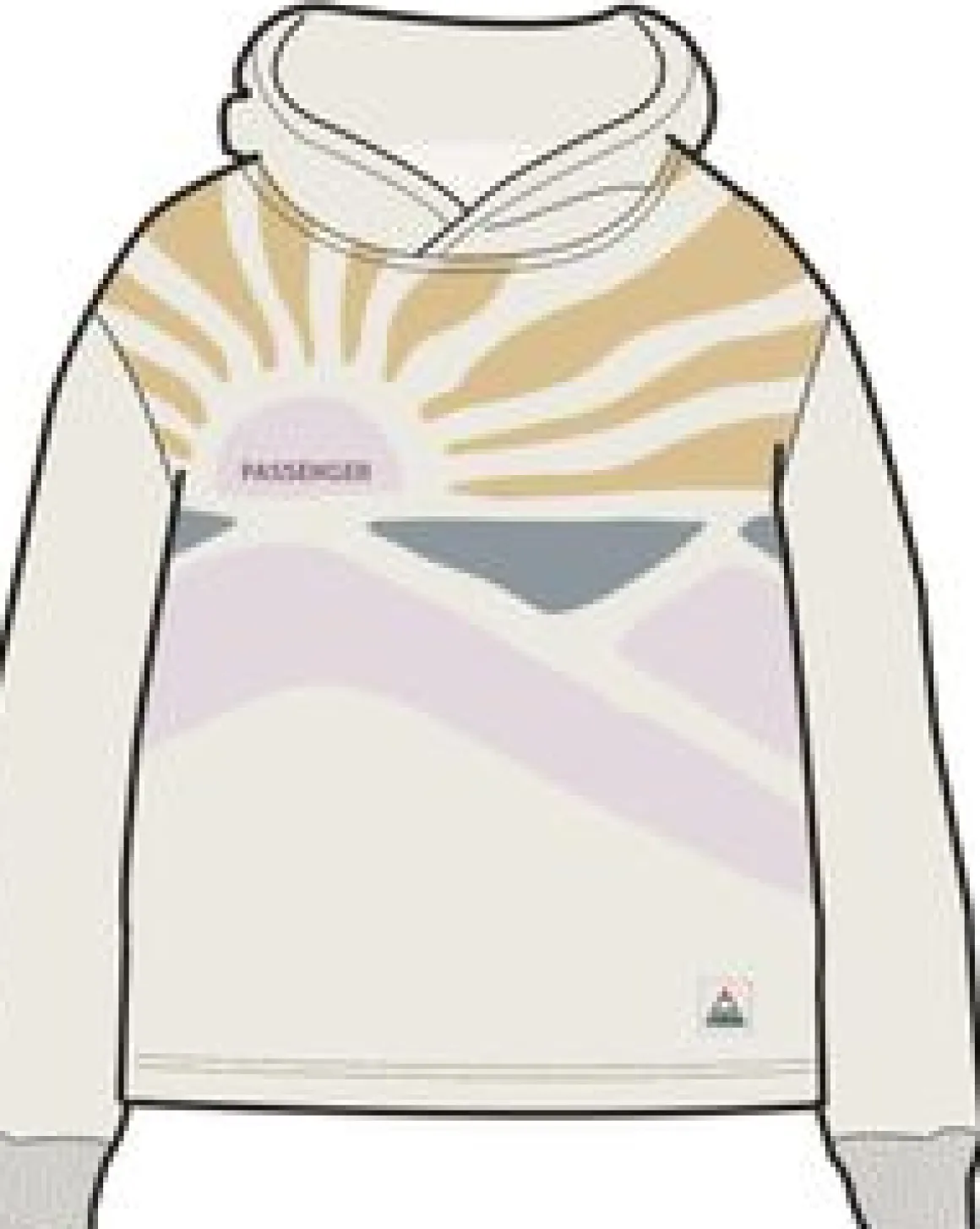 Sunsets Organic Cotton Hoodie - Marshmallow