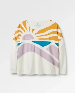 Sunsets Organic Cotton Long Sleeve T-Shirt - Marshmallow