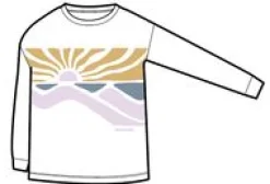 Sunsets Organic Cotton Long Sleeve T-Shirt - Marshmallow