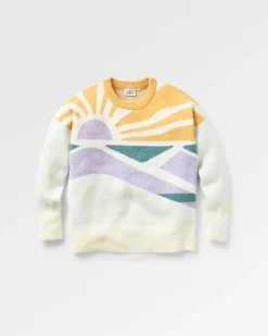 Sunsets Recycled Oversized Knitted Sweater - Marshmallow