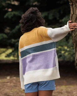 Sunsets Recycled Oversized Knitted Sweater - Marshmallow