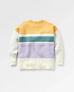 Sunsets Recycled Oversized Knitted Sweater - Marshmallow