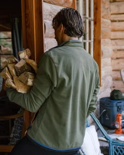 Switchback Recycled Micro Polartec® Fleece - Khaki Green