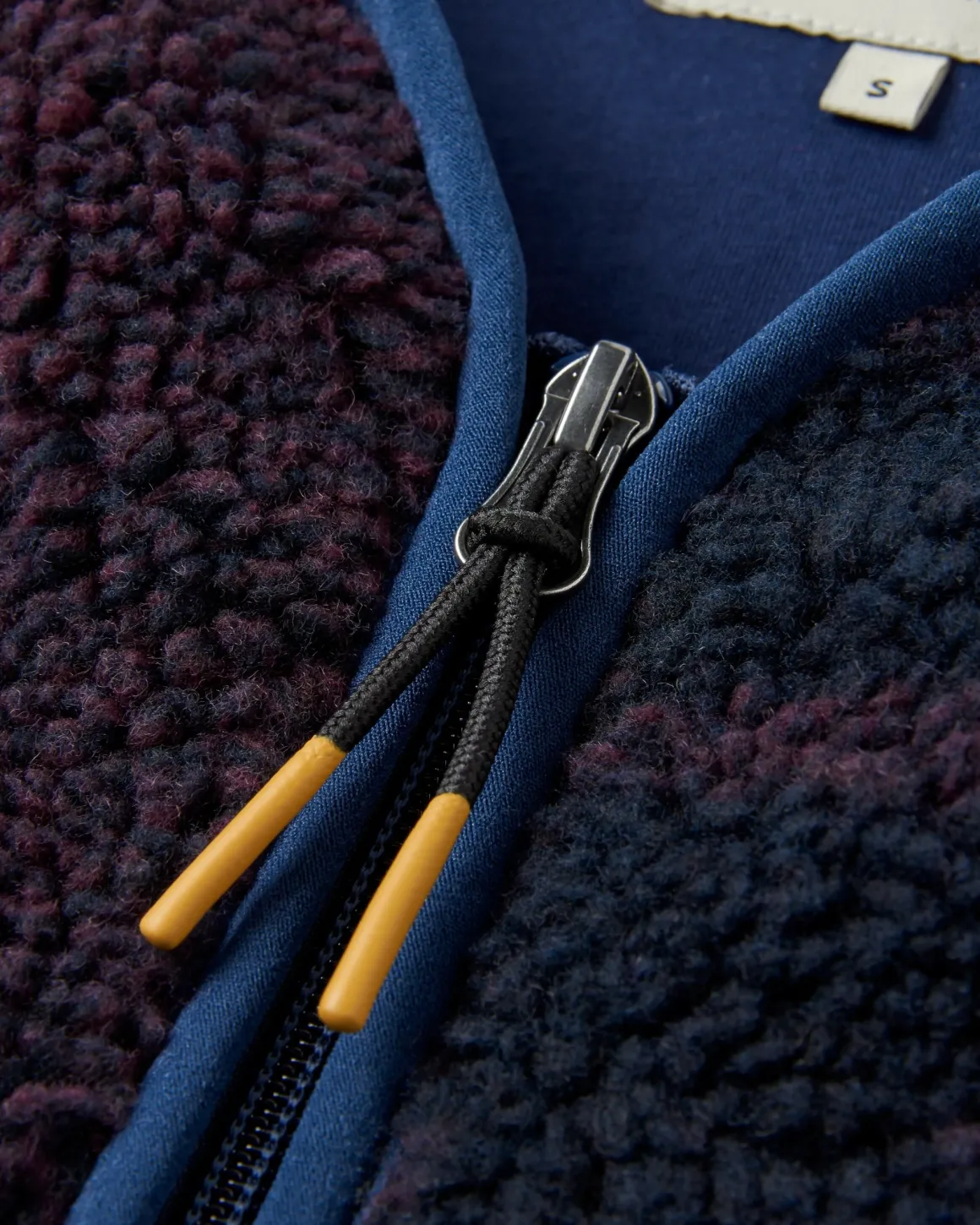 Tawny Recycled Deep-Pile Sherpa Jacket - Deep Plum/Deep Navy Check