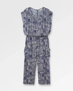 Thimbleberry Jumpsuit - Vintage Patchwork Navy