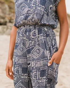 Thimbleberry Jumpsuit - Vintage Patchwork Navy