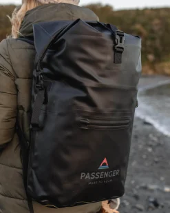 Tide 25 Liter Recycled Dry Bag Backpack - Black