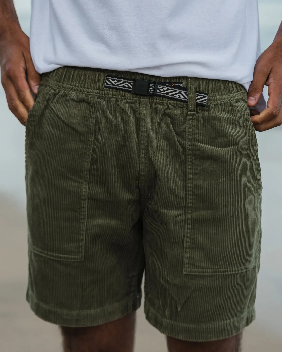Topanga Cord Short - Khaki Green