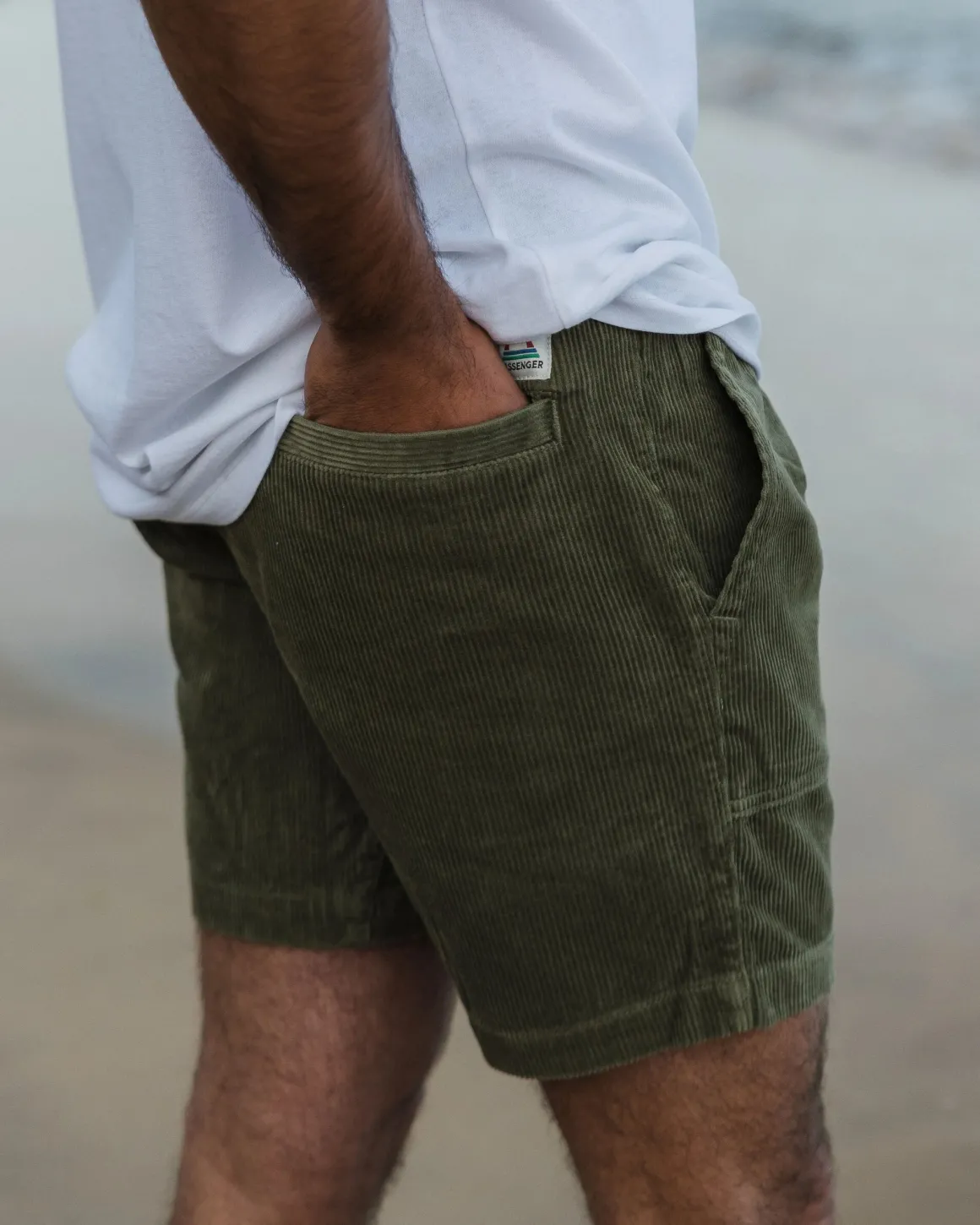 Topanga Cord Short - Khaki Green