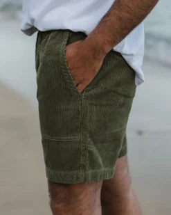 Topanga Cord Short - Khaki Green