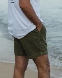 Topanga Cord Short - Khaki Green