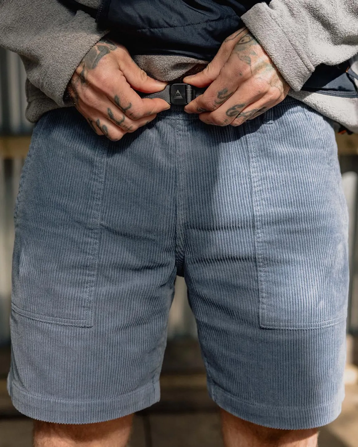 Topanga Cord Short - Stone Blue