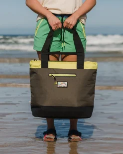 Tote Recycled Cooler Bag - Khaki Green Multi