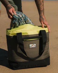 Tote Recycled Cooler Bag - Khaki Green Multi