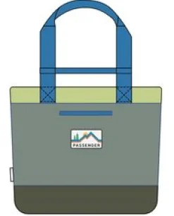 Tote Recycled Cooler Bag - Khaki Green Multi
