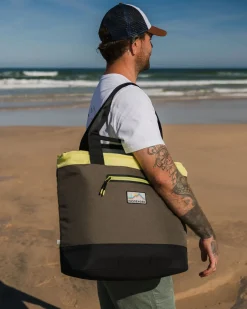 Tote Recycled Cooler Bag - Khaki Green Multi