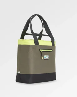 Tote Recycled Cooler Bag - Khaki Green Multi