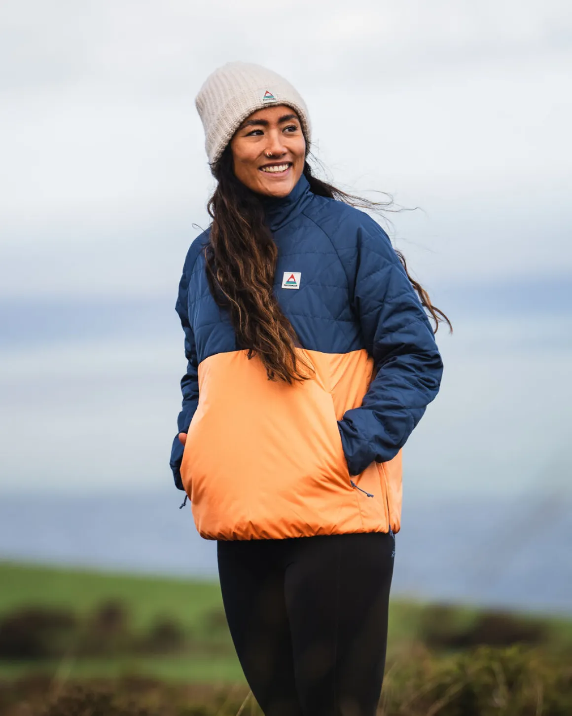 Trace Recycled Thermore Insulated Jacket - Dark Denim/ Apricot