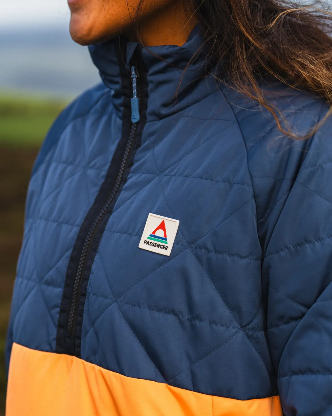 Trace Recycled Thermore Insulated Jacket - Dark Denim/ Apricot