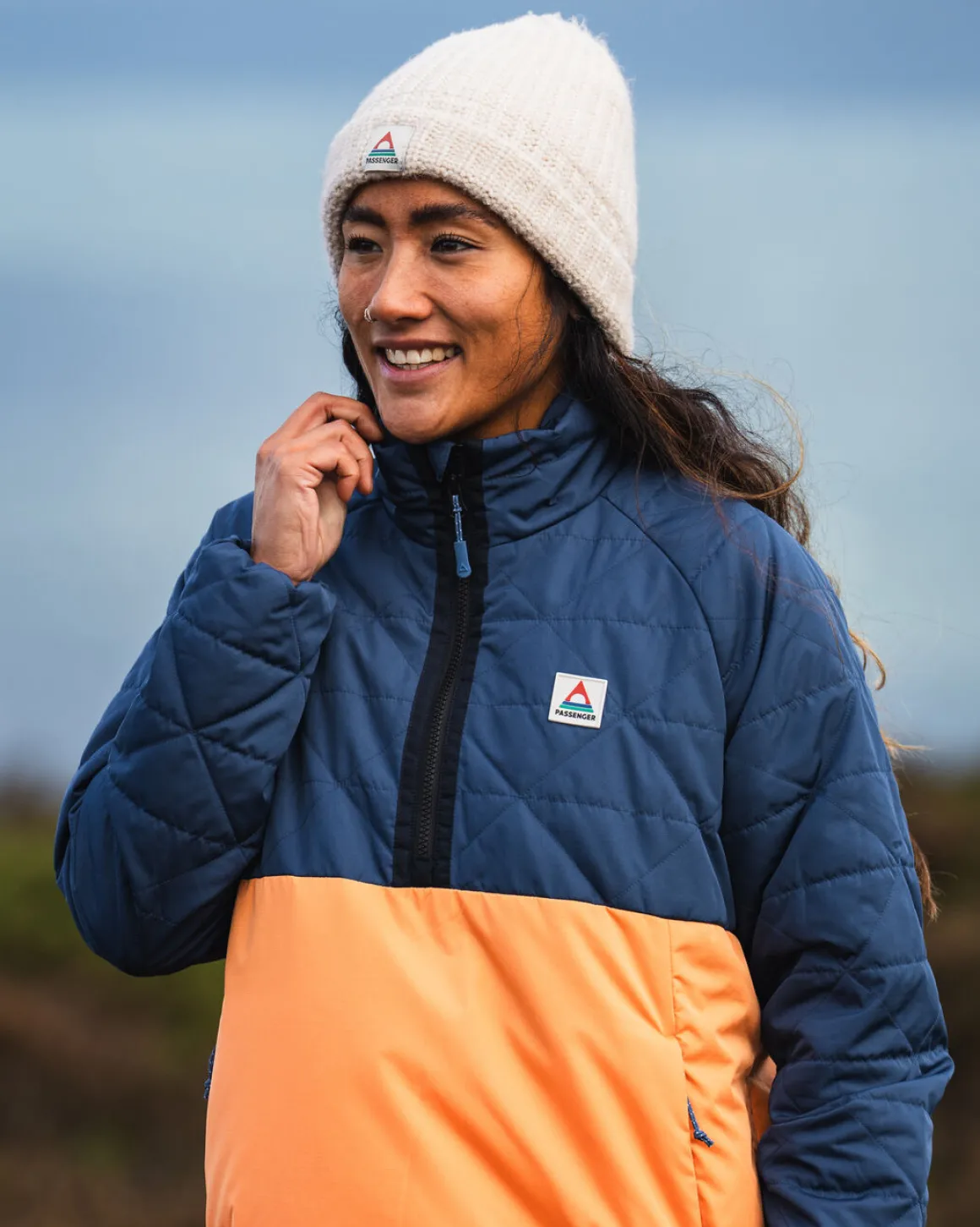 Trace Recycled Thermore Insulated Jacket - Dark Denim/ Apricot